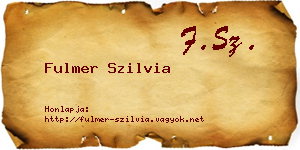 Fulmer Szilvia névjegykártya