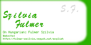 szilvia fulmer business card